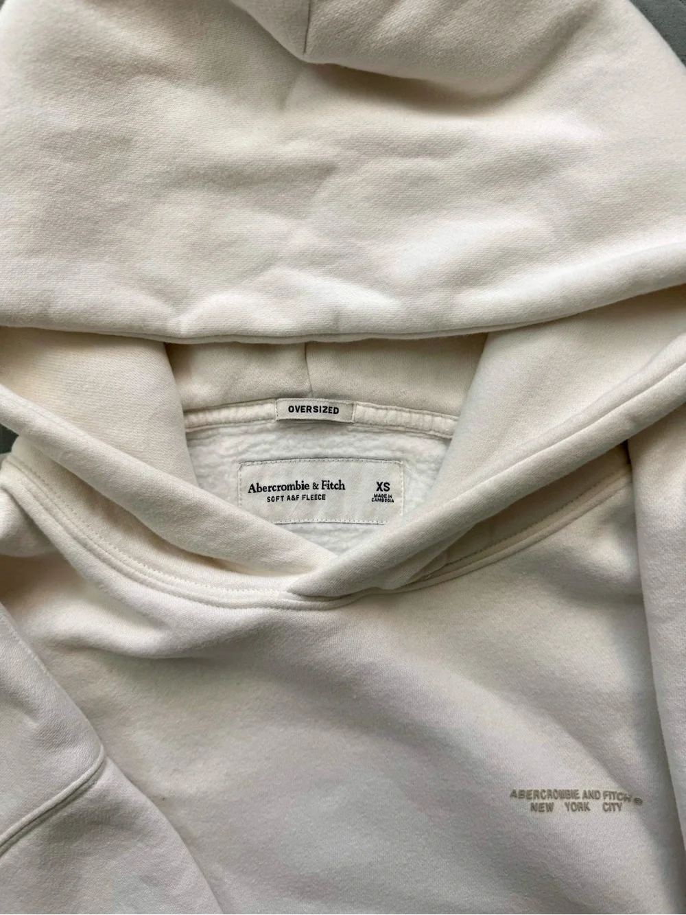 Abercrombie & Fitch Cream Crewneck Hoodie